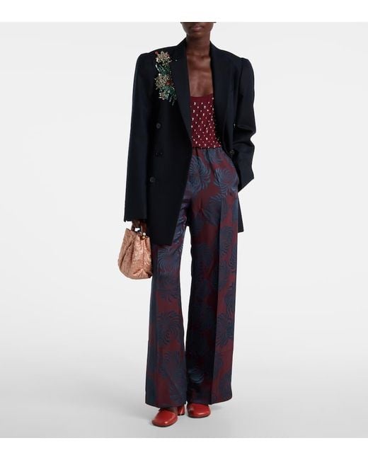 Dries Van Noten Red 95 Leather Slingback Pumps