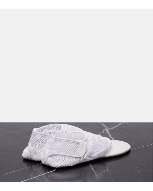 Alaïa White Sandalen Flex Aus Mesh