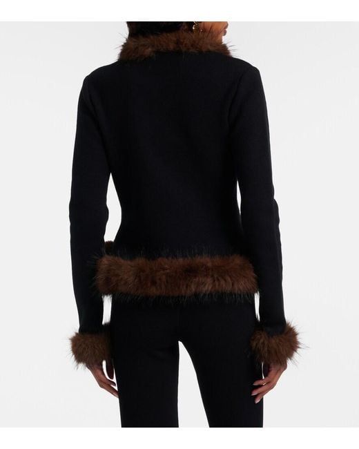 Self-Portrait Black Knitted Cardigan