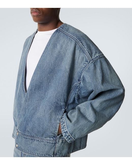 Fear Of God Blue Faded Denim Jacket for men