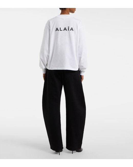 Sudadera De Jersey De Algodon Alaïa de color White