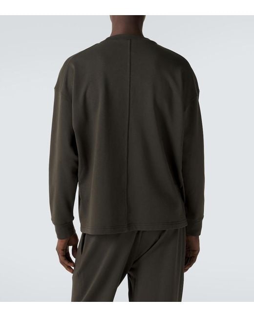 The Row Black Ezan Cotton Sweatshirt for men