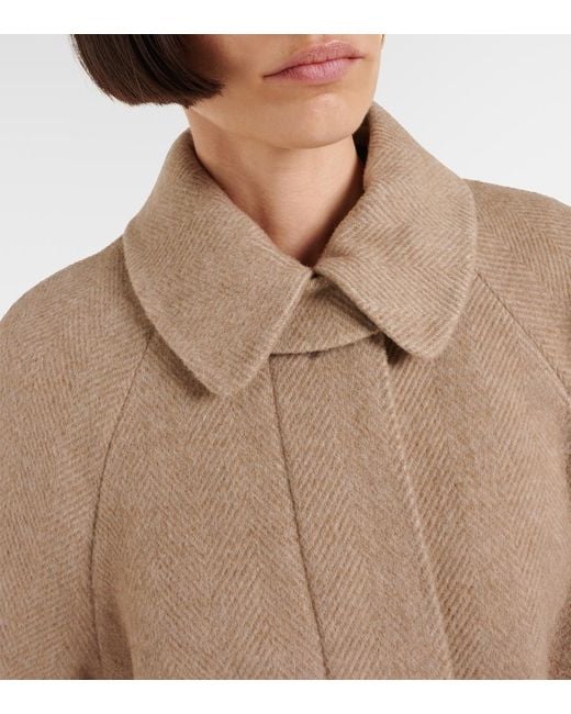 Brunello Cucinelli Natural Wool And Cashmere Overcoat