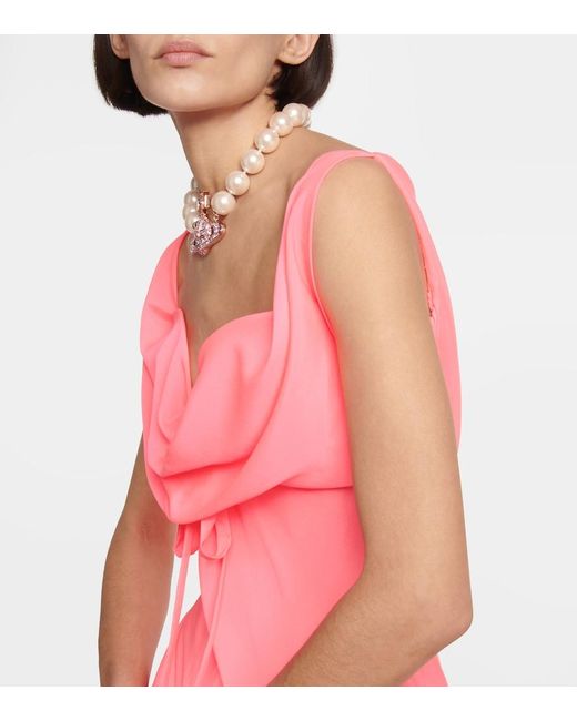 Vivienne Westwood Pink Draped Crepe Minidress