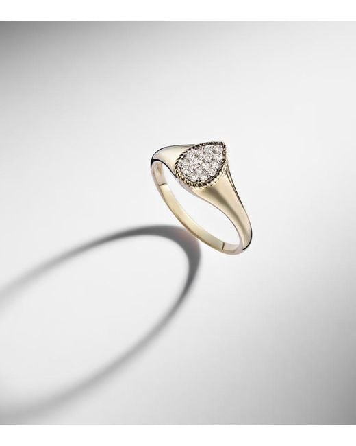 Yvonne Léon White Chevaliere Baby Set Of 2 9Kt Rings With Diamonds