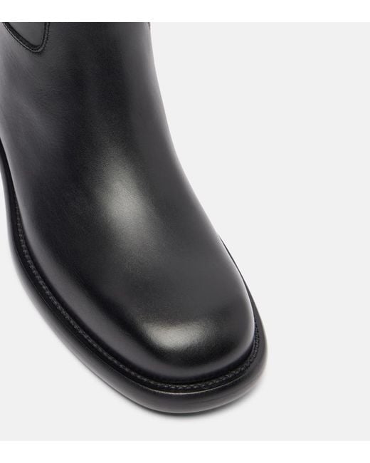Burberry Black Cavalier Leather Knee-High Boots