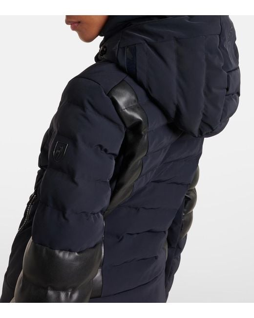 Toni Sailer Blue Lisbeth Faux Leather-Trimmed Ski Jacket