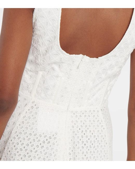 Zimmermann White Anglaise Cotton Midi Dress