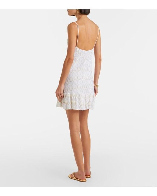 Missoni White Lame Minidress