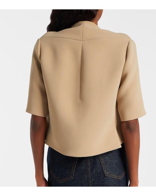Khaite Natural Vali Crepe Top