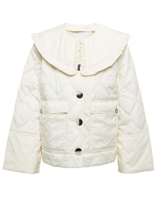 Ganni Synthetic Quilted Ripstop Jacket Lyst