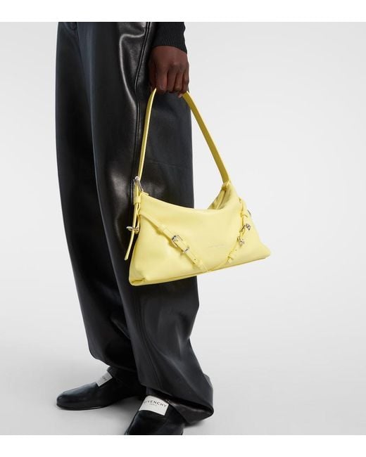 Givenchy Yellow Voyou Mini Leather Shoulder Bag