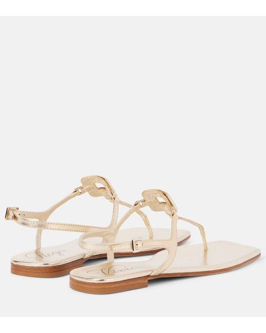 Roger Vivier White Viv' By The Sea Leather Thong Sandals