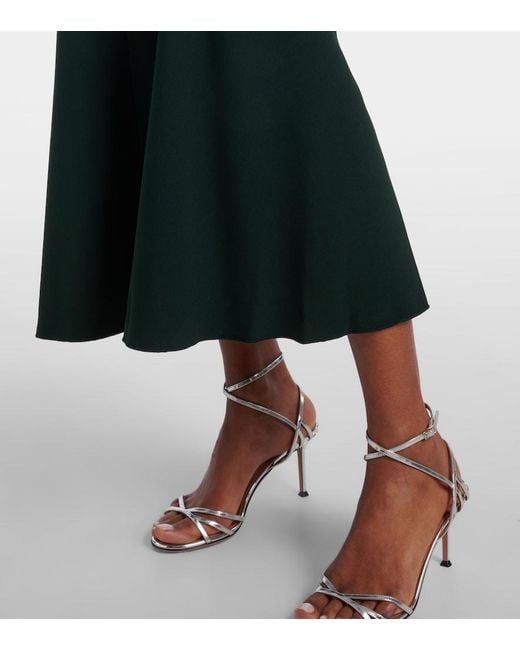 Victoria Beckham Black Gathered Midi Dress