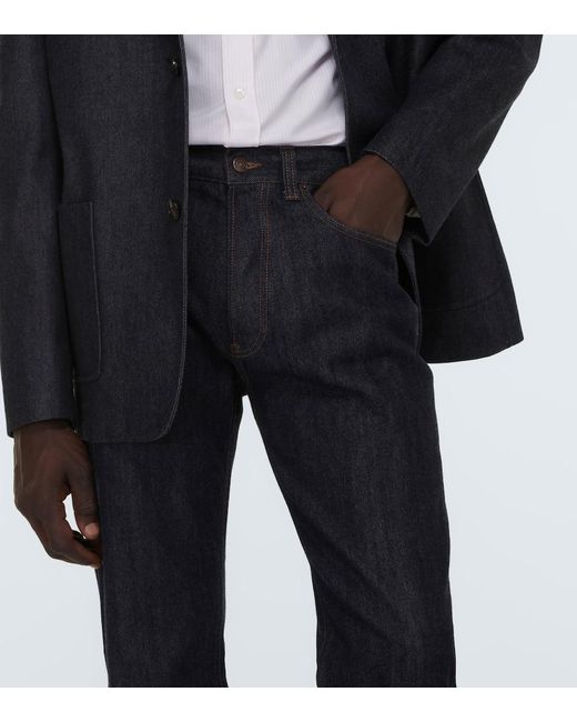 Loro Piana Blue Kamen High-rise Slim Jeans for men