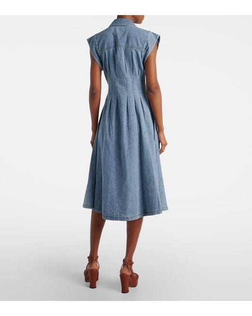 Veronica Beard Blue Ruben Denim Midi Dress