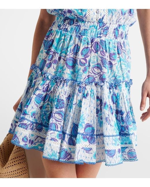 Poupette Blue Anais Printed Cotton Minidress
