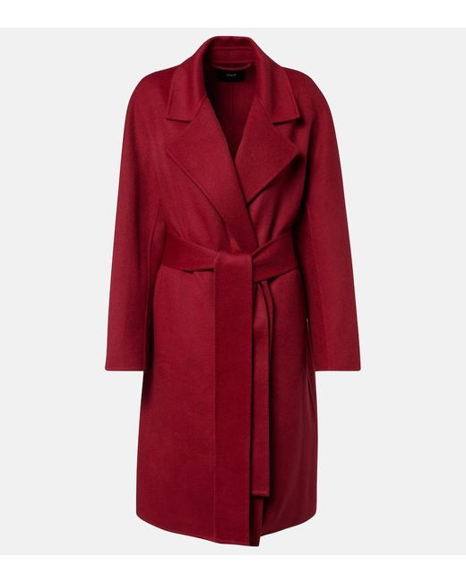 Joseph Red Mantel Aus Wolle Und Kaschmir
