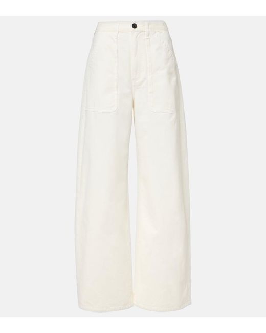 Citizens of Humanity White Ayla High-Rise Cotton Cargo Pants