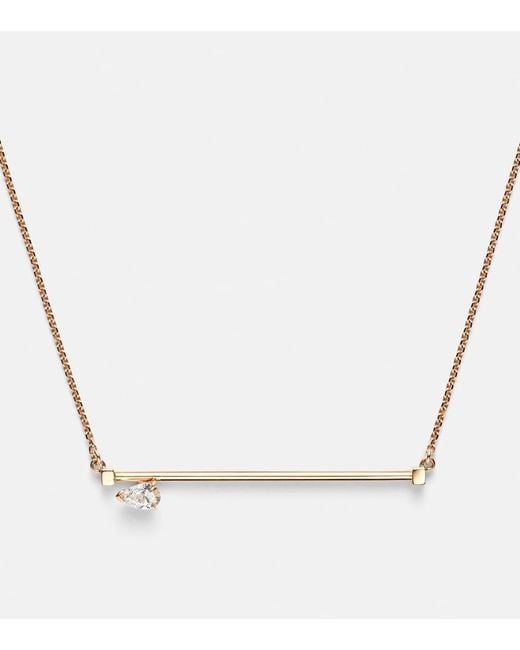 Repossi White Serti Sur Vide 18Kt Rose Necklace With Diamond