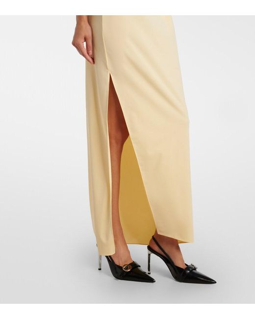 Coperni Metallic Asymmetric Floral Gown