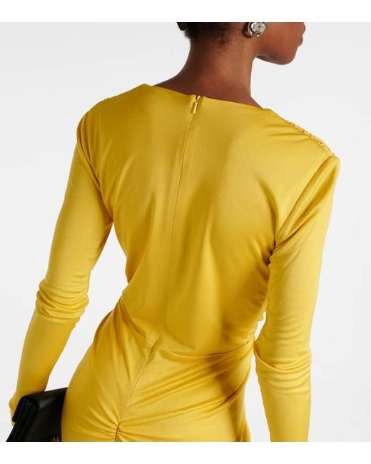 Vestido de fiesta Brienne de jersey Costarellos de color Yellow