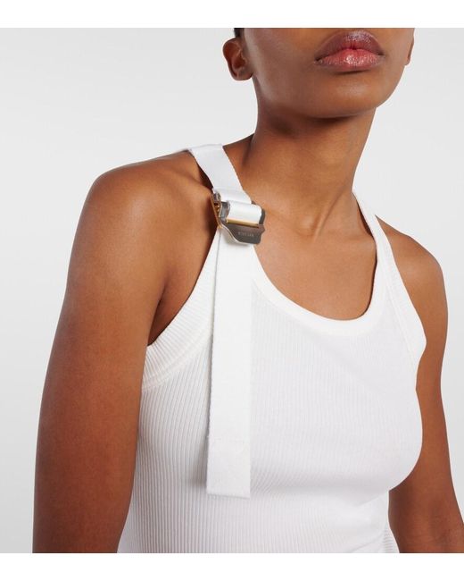 Dion Lee White Safety Slider Cotton-Blend Tank Top