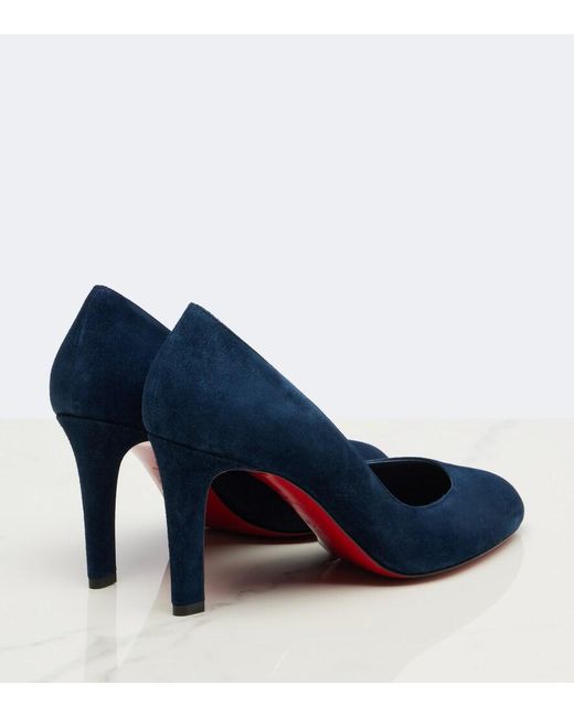 Christian Louboutin Blue Fannylove Suede Pumps