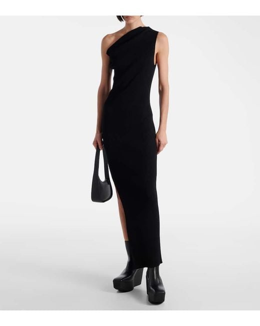 Rick Owens Black Beatle Leather Platform Ankle Boots