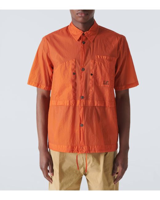 C P Company Orange Technical Shirt for men