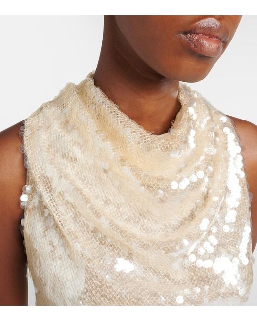 Top A Sequins Altuzarra en coloris Natural