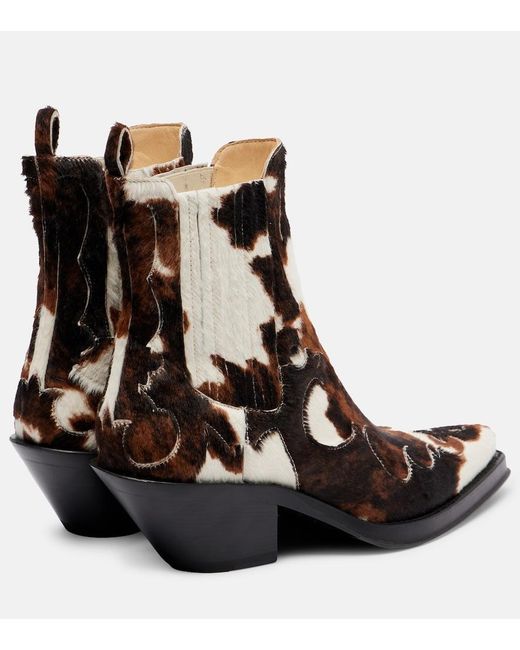 Gabriela Hearst Brown Cassidy Calf Hair Cowboy Boots