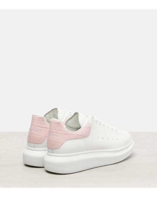 Alexander McQueen White Sneakers Oversized Aus Leder