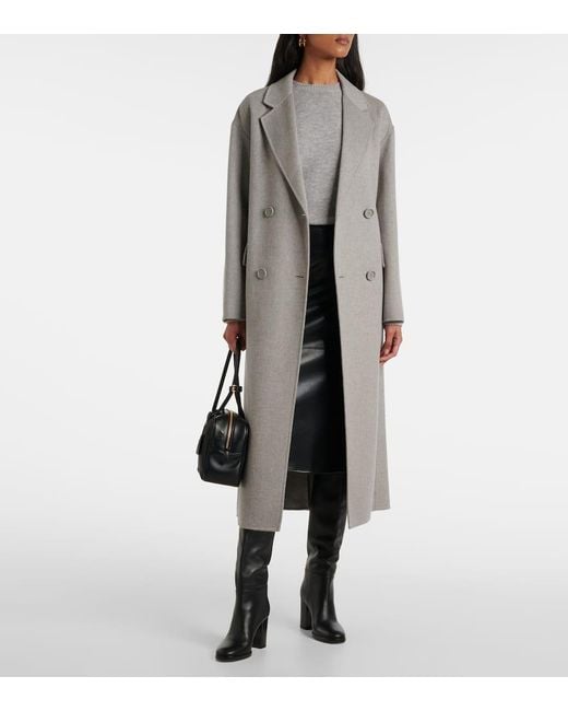 Max Mara Black Plata Faux Leather Midi Skirt