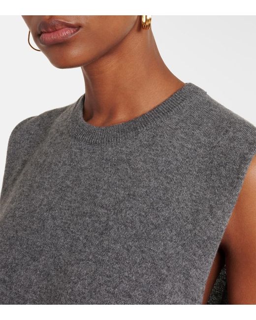 Jil Sander Gray Cashmere Sweater Vest