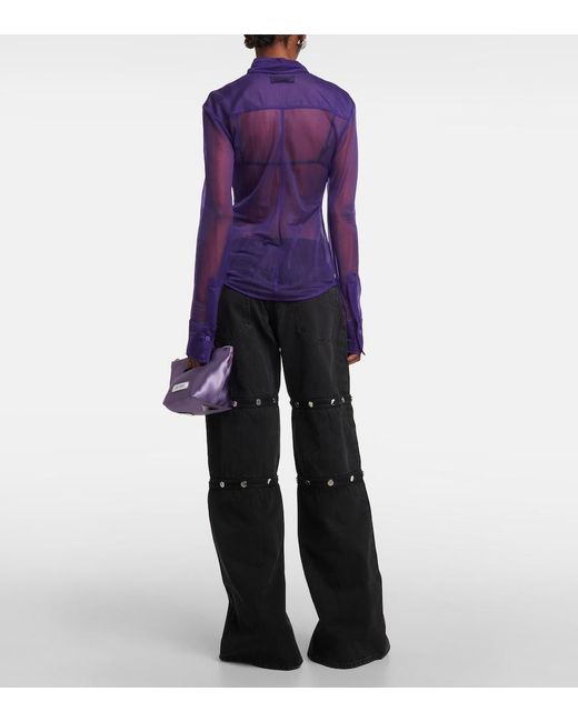 The Attico Purple Knitted Shirt