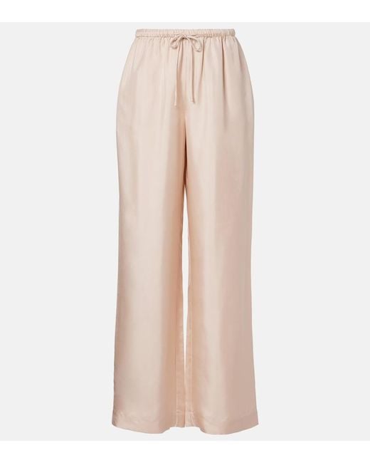 Rohe Natural Silk Twill Wide-Leg Pants