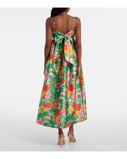 ALÉMAIS Green Amelia Printed Gown