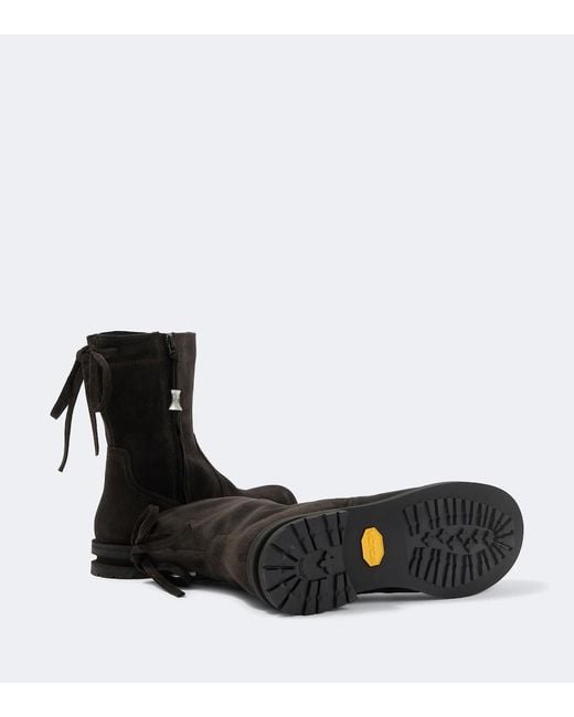 Kiko Kostadinov Black Farkas Suede Ankle Boots for men