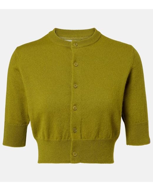 Extreme Cashmere Green N°474 Super Little Cashmere Cardigan