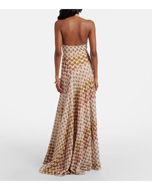Missoni Metallic Halterneck Lame Gown