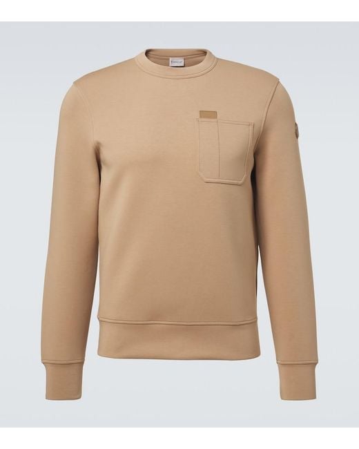 Moncler Natural Cotton-Blend Sweatshirt for men