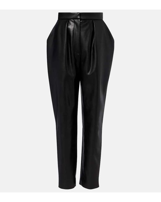 Balmain Black Hose Aus Lederimitat