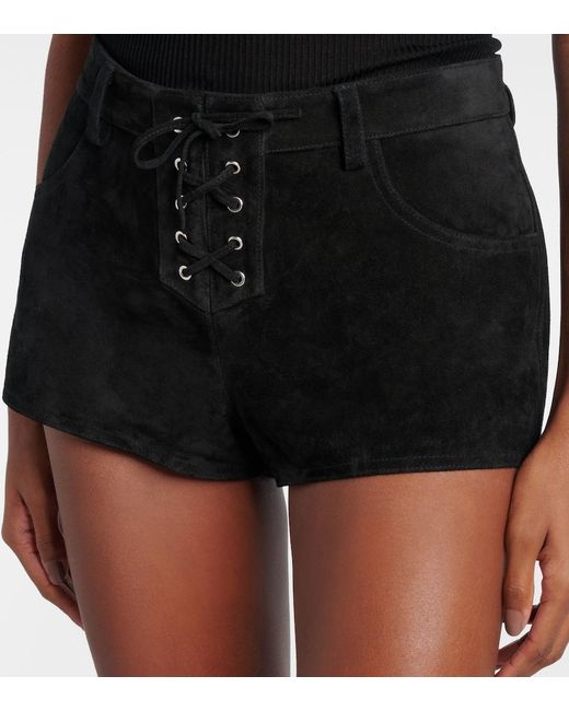 Isabel Marant Black Suede Shorts