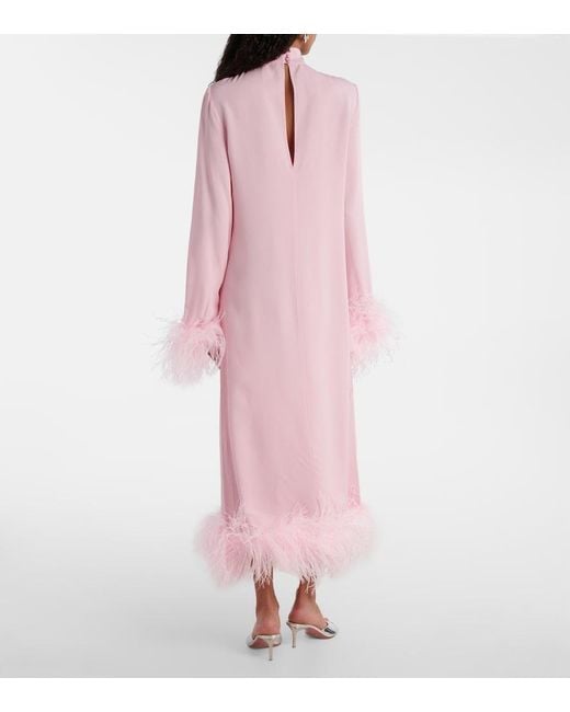 Taller Marmo Pink Gina Crepe Cady Midi Dress