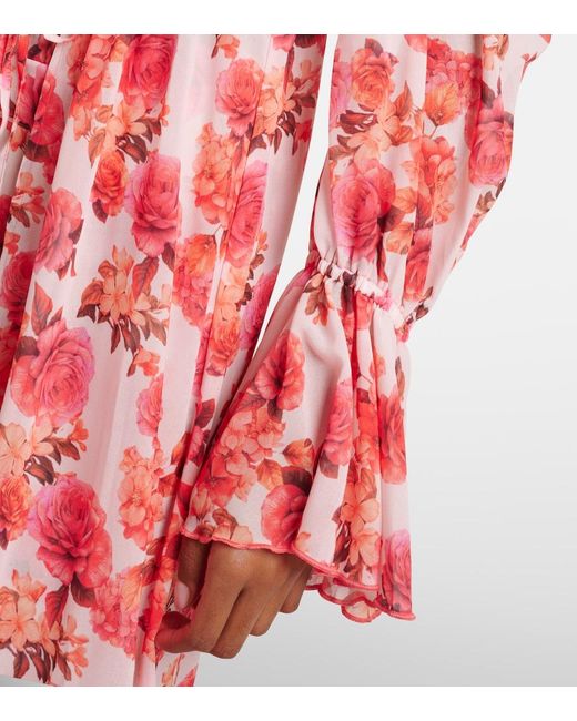 Bananhot Red Berta Floral Beach Cover-Up