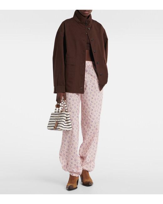 Prada Brown Oversized Cotton Field Jacket