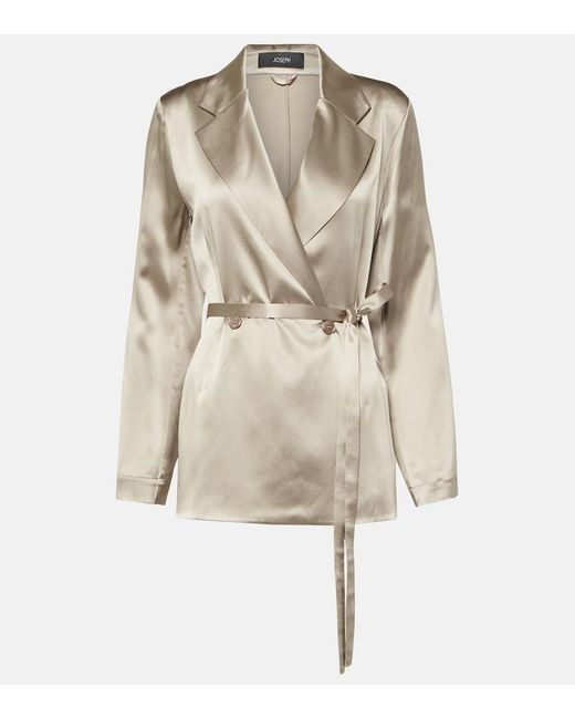 Joseph Natural Joubert Silk Satin Jacket
