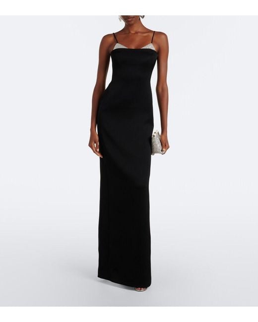 David Koma Black Embellished Gown