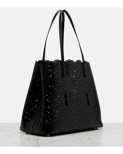 Alaïa Black Mina 37 Vienne Leather Tote Bag